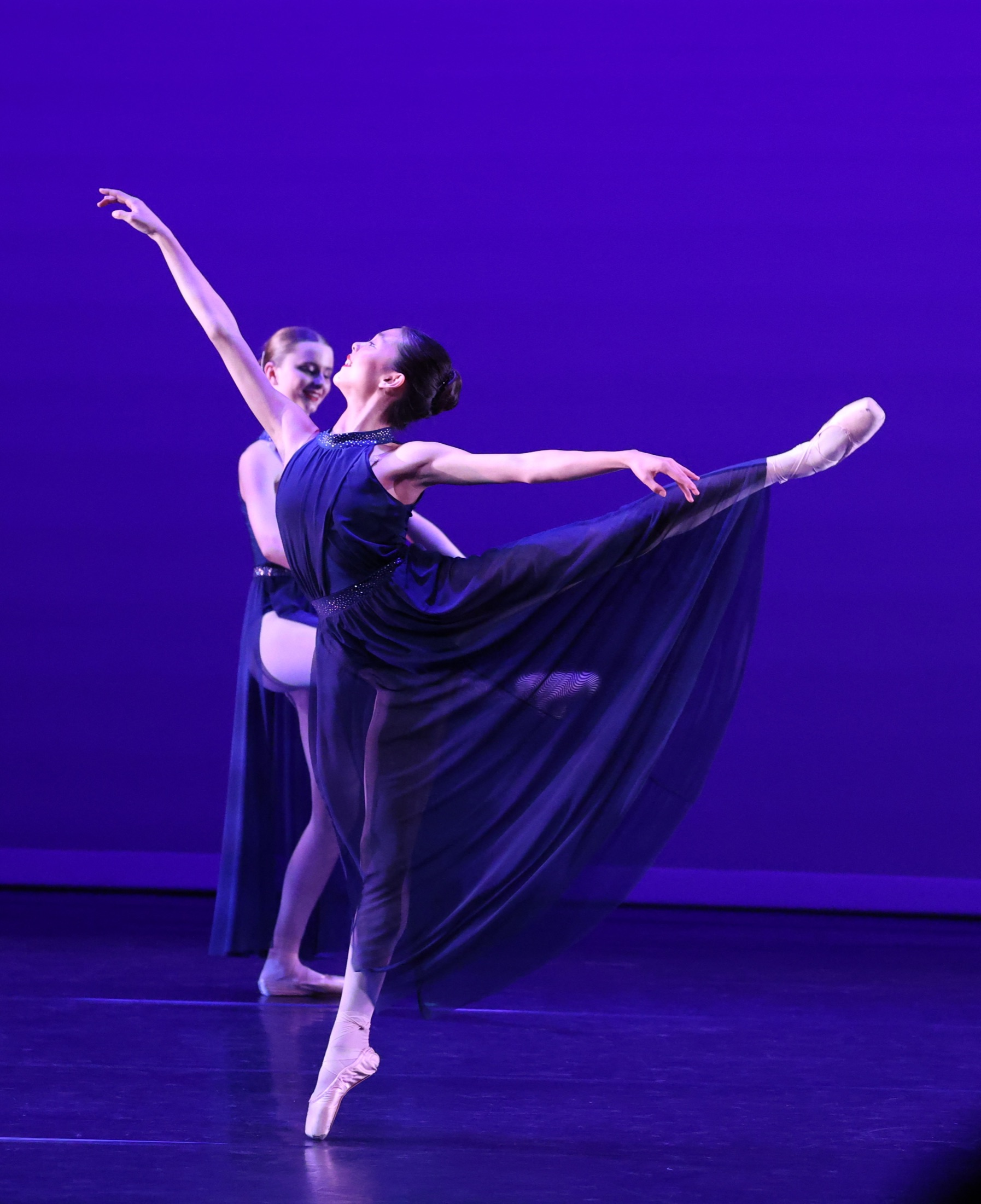 GWDC dancers performing a contemporary ballet on stage